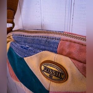 The Vintage Fossil Patchwork Crossbody